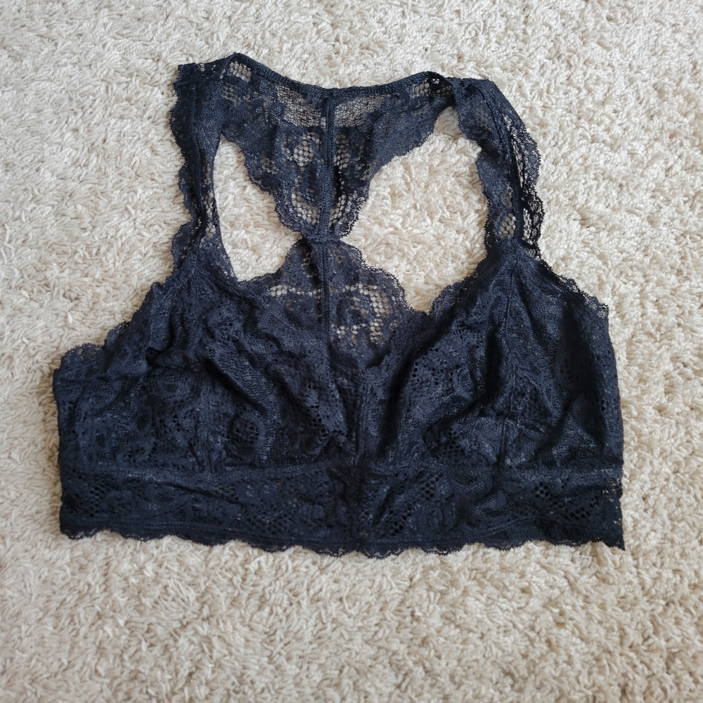 Express One Eleven Bralette Black Lace Large